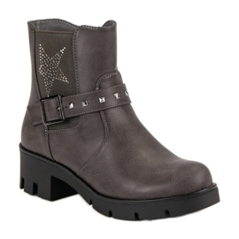Groto Gogo Botas de rock en la plataforma gris 3
