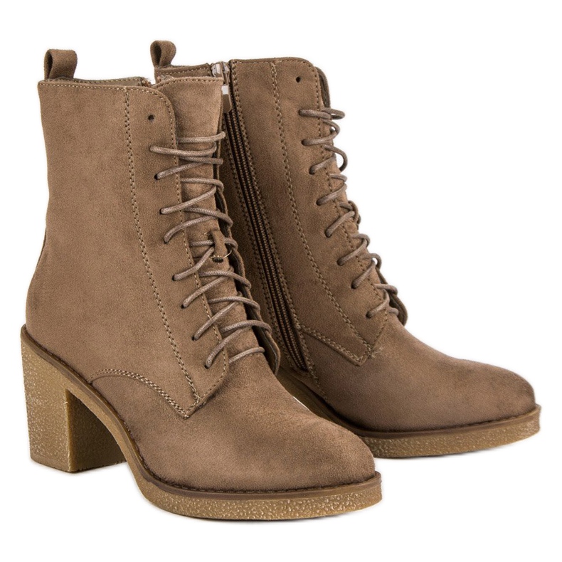 Super Mode Botas atadas en el poste marrón 1