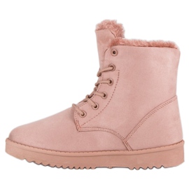 Forever Folie Zapatos cálidos de gamuza rosado 4