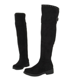 Bota mosquetero negra 7573-PG Black negro 3