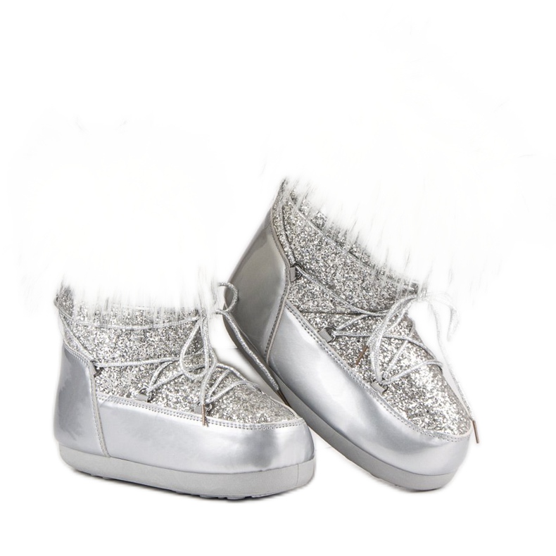 Botas de nieve de moda gris 2 Botas de nieve de moda gris 2