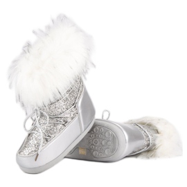 Botas de nieve de moda gris 1 Botas de nieve de moda gris 1