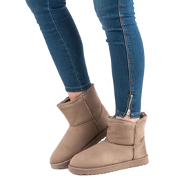 Botas de nieve de gamuza marrón 3