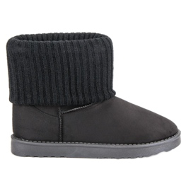 Botas de nieve de gamuza negro 8