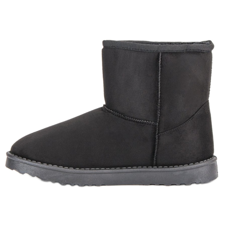 Botas de nieve de gamuza negro 1