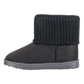 Botas de nieve de gamuza negro 10