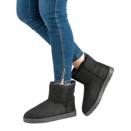 Botas de nieve de gamuza negro 5