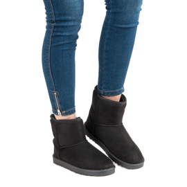 Botas de nieve de gamuza negro 4