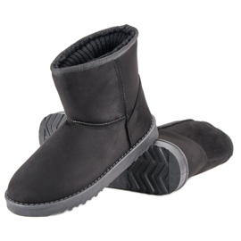 Botas de nieve de gamuza negro 2 Botas de nieve de gamuza negro 2