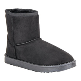 Botas de nieve de gamuza negro 11