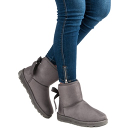 Mukluki con un arco gris 2 Mukluki con un arco gris 2