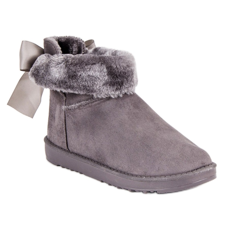 Botas de nieve con parte superior vuelta gris 2 Botas de nieve con parte superior vuelta gris 2