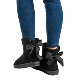 Botas de nieve con vástago enrollable negro 2