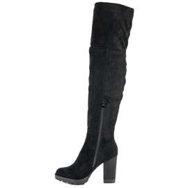 Super Mode Botas de ante con plataforma negro 2