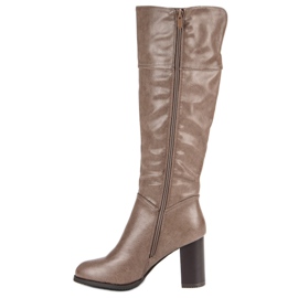 Super Mode Botas beige clásicas 2