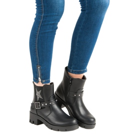 Groto Gogo Botas de rock en la plataforma negro 4
