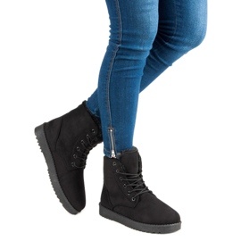 Forever Folie Botas de gamuza cálidas negro 5