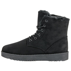 Forever Folie Botas de gamuza cálidas negro 1