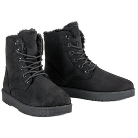 Forever Folie Botas de gamuza cálidas negro 3
