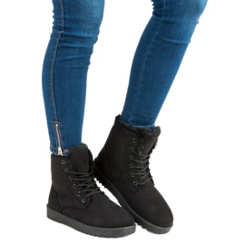Forever Folie Botas de gamuza cálidas negro 4