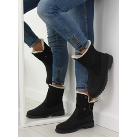 Black ZY9210 Botas negras con aislamiento grueso negro 8