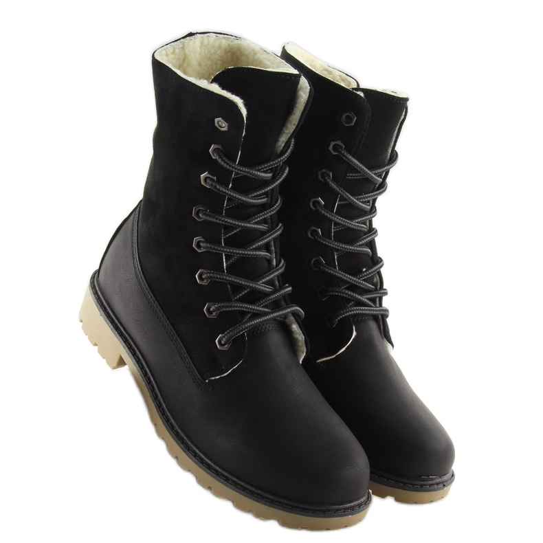 Botas de madera negro 1123-PA Negro 2 Botas de madera negro 1123-PA Negro 2