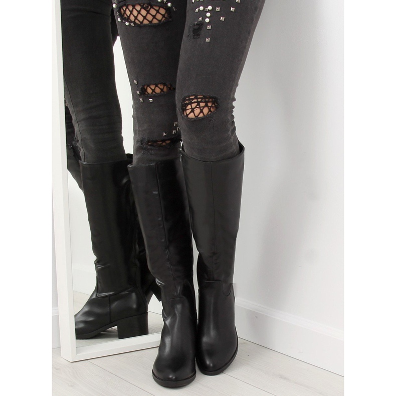 Botas negras de tacón 635-1 Black negro 1