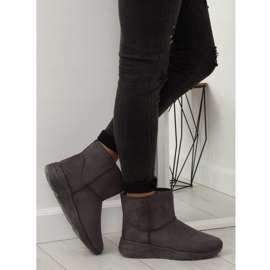 Gris Botas de nieve grises para mujer D009 Gris 3
