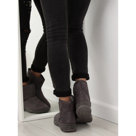 Gris Botas de nieve grises para mujer D009 Gris 4