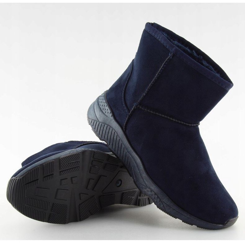 Botas de nieve azul marino para mujer D009 Azul 2