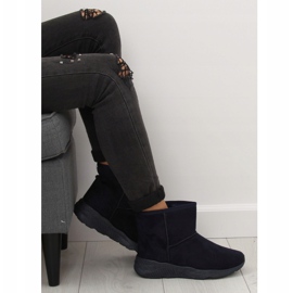 Botas de nieve azul marino para mujer D009 Azul 3