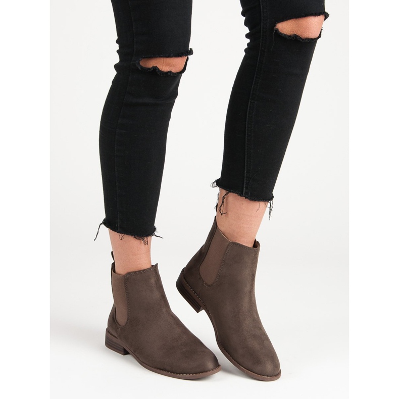 Via Giulia  Botines Chelsea de ante marrón 1 Via Giulia  Botines Chelsea de ante marrón 1