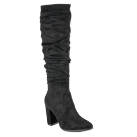 Super Mode Botas negras en el poste negro 1