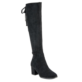 Super Mode Botas de gamuza cómodas negro 1