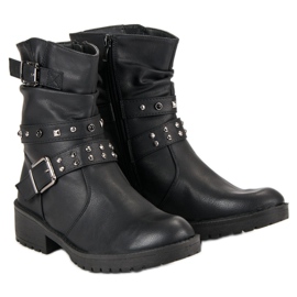 J. Star Botas de rock de moda negro 6