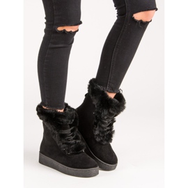 Botas cálidas de invierno negro 1
