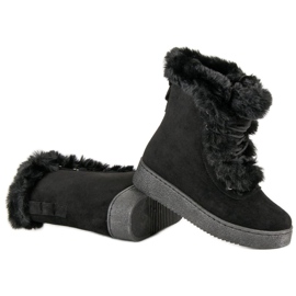 Botas cálidas de invierno negro 6