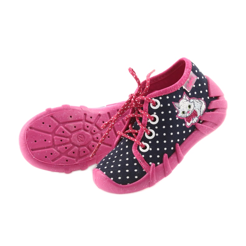 Befado lunares infantiles atados 130P039 blanco rosa azul marino 5