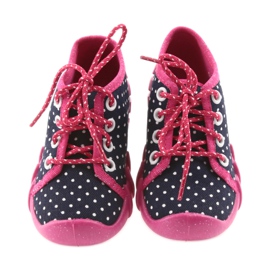 Befado lunares infantiles atados 130P039 blanco rosa azul marino 3