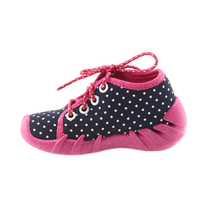 Befado lunares infantiles atados 130P039 blanco rosa azul marino 2