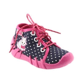 Befado lunares infantiles atados 130P039 blanco rosado azul marino 1