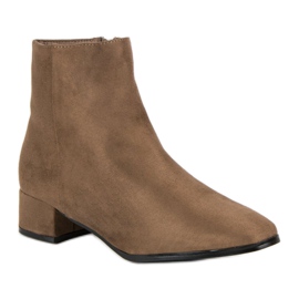 Super Mode Botas beige de tacón plano 2