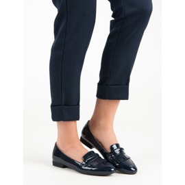 Mocasines lacados azul 5
