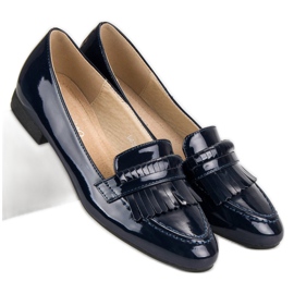 Mocasines lacados azul 4