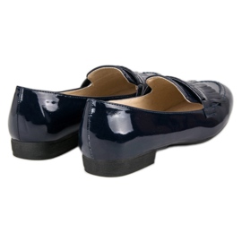 Mocasines lacados azul 3