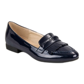 Mocasines lacados azul 1