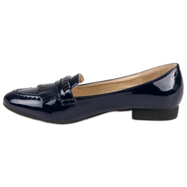 Mocasines lacados azul 2