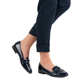 Mocasines lacados azul 6