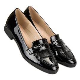 Mocasines lacados negro 5