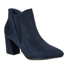 Belle Women Botines de gamuza en una barra azul 3